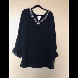 Worthington top long sleeve | Color black 1X